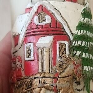 Vintage Christmas pillar candle new